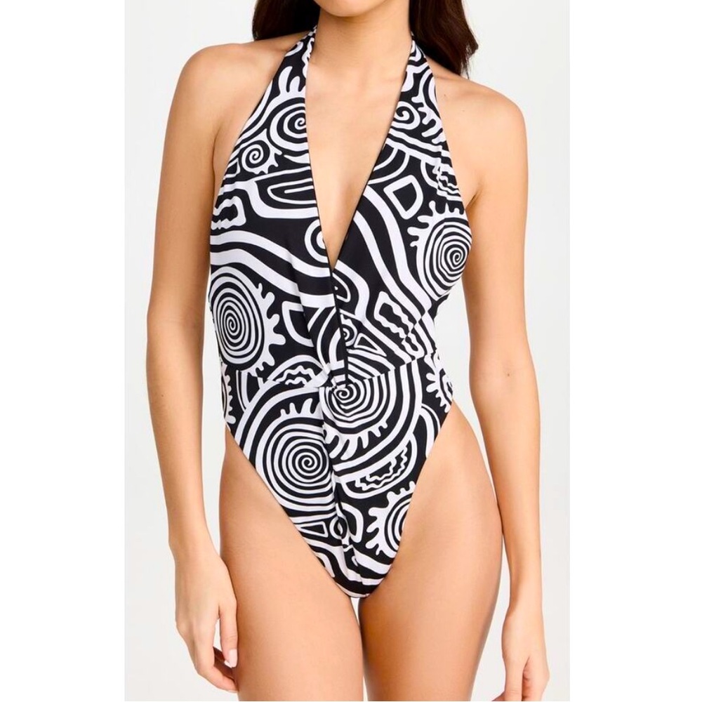 NWT MARA HOFFMAN Gabriela One Piece in black & white sz XL